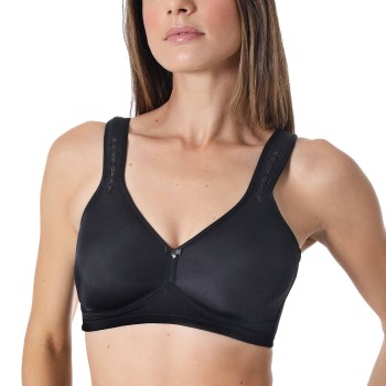 sassa BH Beautiful Embroidery Soft Spacer Bra Sort polyamid B 80 Dame