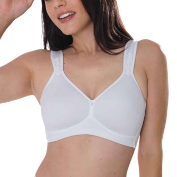 sassa BH Beautiful Embroidery Soft Spacer Bra Hvid polyamid C 90 Dame