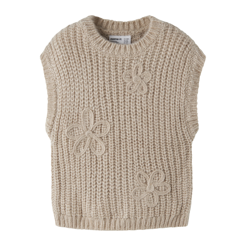 NAME IT Strik Vest Rina Peyote Melange