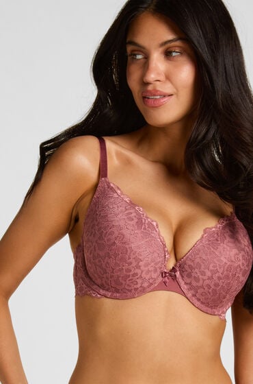 Hunkemöller Formstøbt pushup-bøjle-bh Marine Lilla