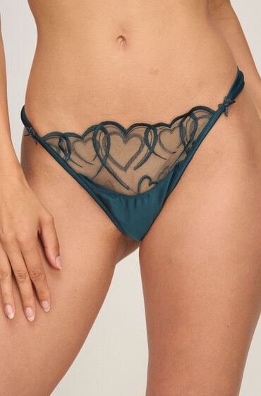 Hunkemöller Olivia G-streng med høj benudskæring Blå