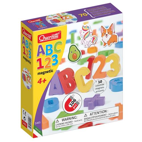 Quercetti Magnetic ABC, 123 Yellow One Size  Gul  One Size 4+ Years unisex