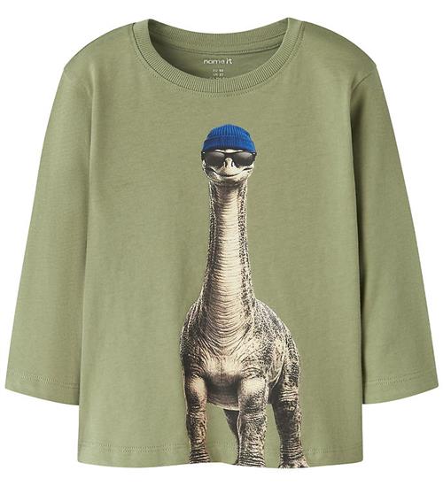 Name it Bluse - NmmVoto - Mosstone/Big Dino