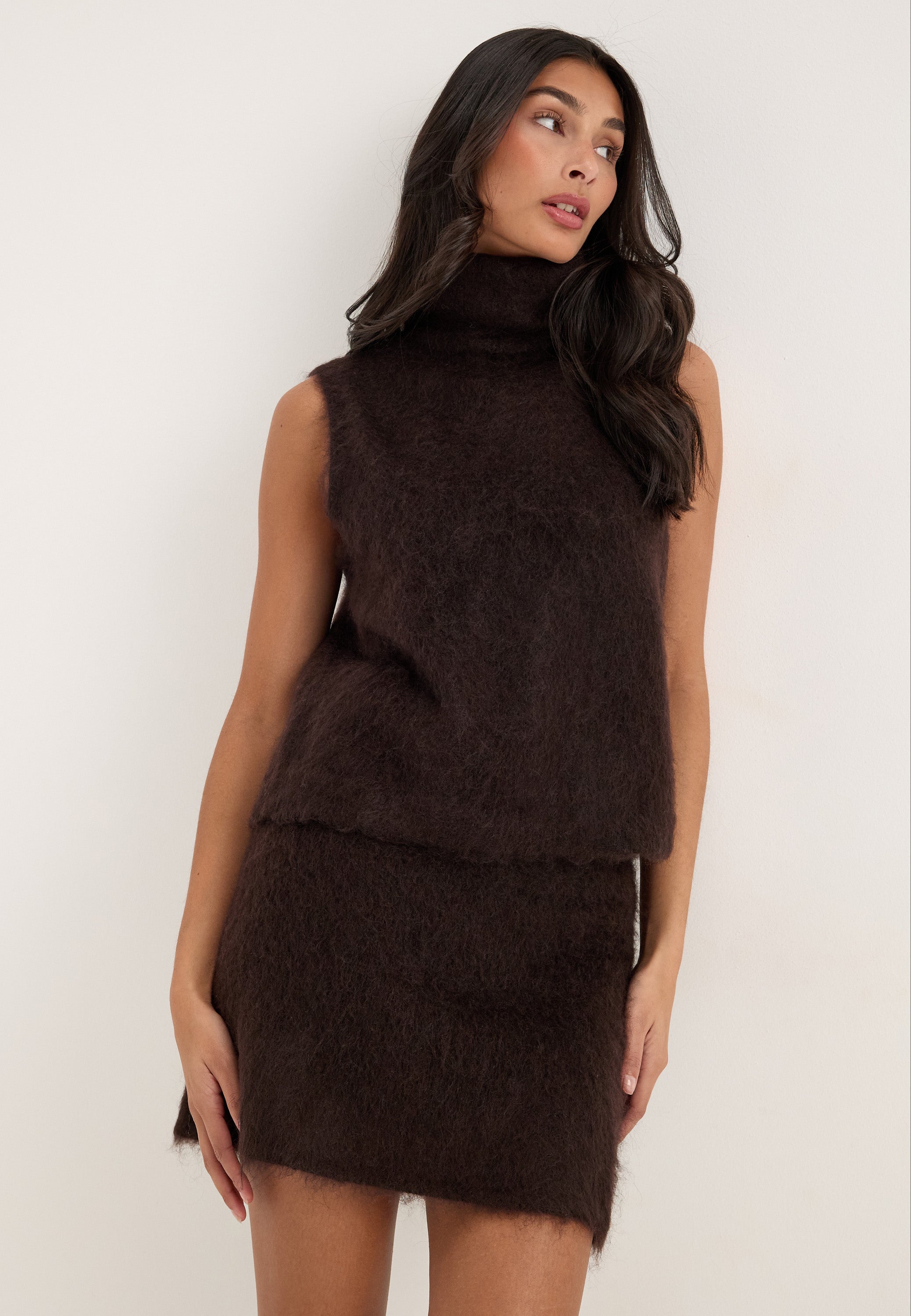 PIECES Pcmanika Sl High Neck Knit Vest