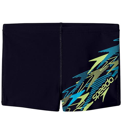 Speedo Badebukser - Medley Logo - Anthracite/Citrus/Grøn