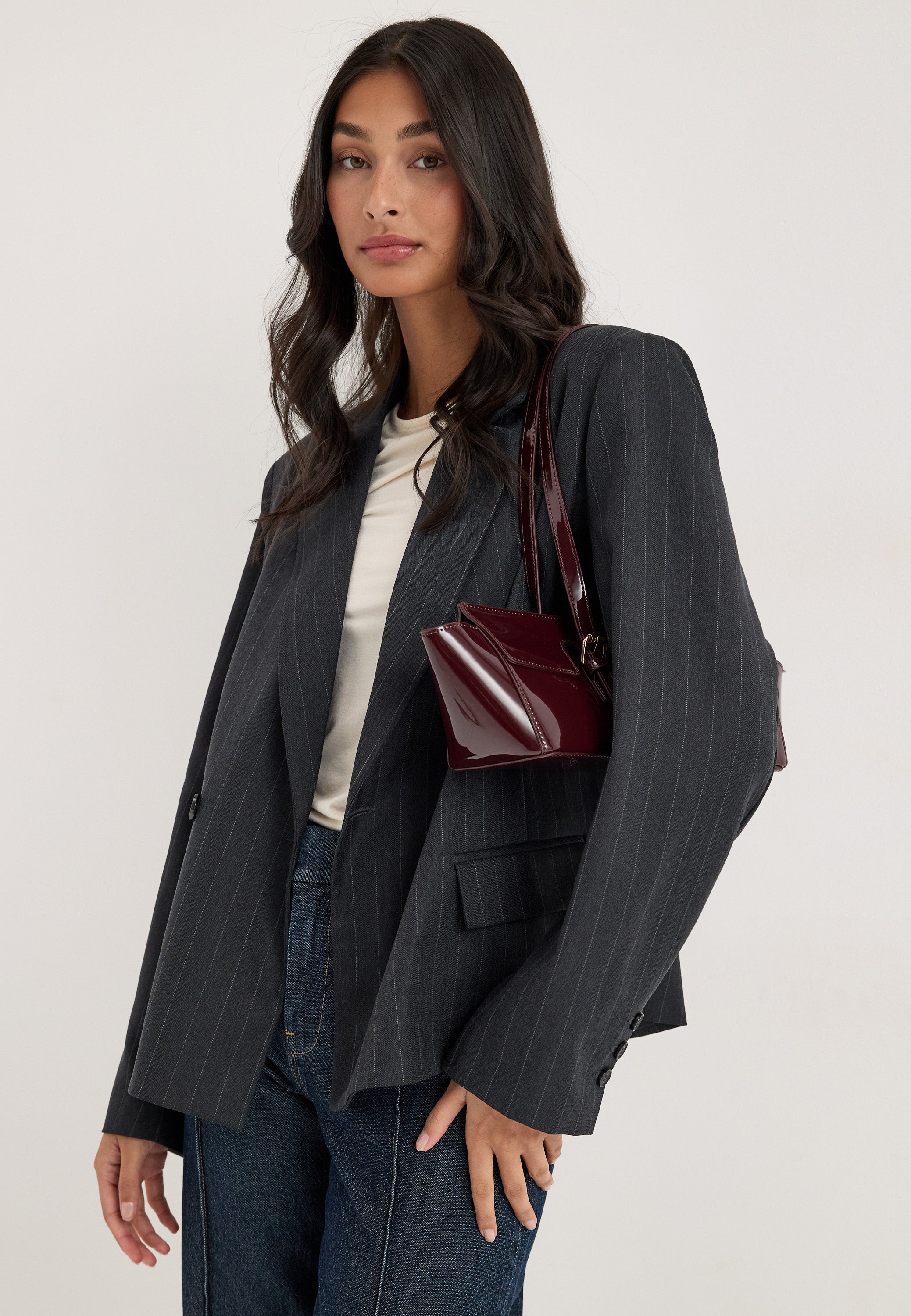BUBBLEROOM High Shine Buckle Bag