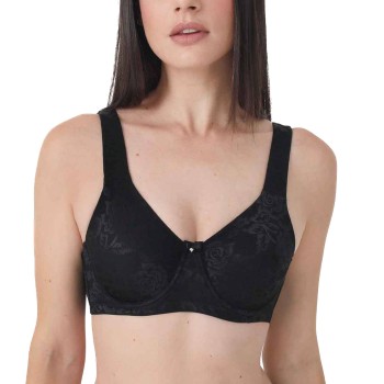 sassa BH Allover Lace-Jacquard Underwired Bra Sort polyamid C 95 Dame
