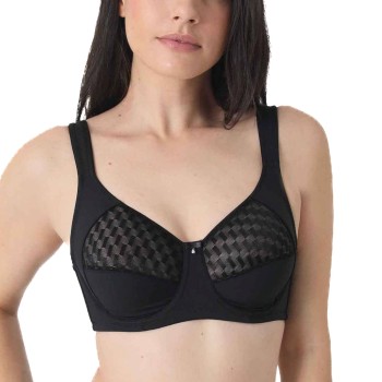 sassa BH Graphical Jacquard Underwired Bra Sort polyamid C 95 Dame