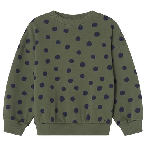 Kuling Valencia Sweatshirt Forest Green Dots Forest Green Dots-86/92 cm  Grøn  86/92 cm  unisex