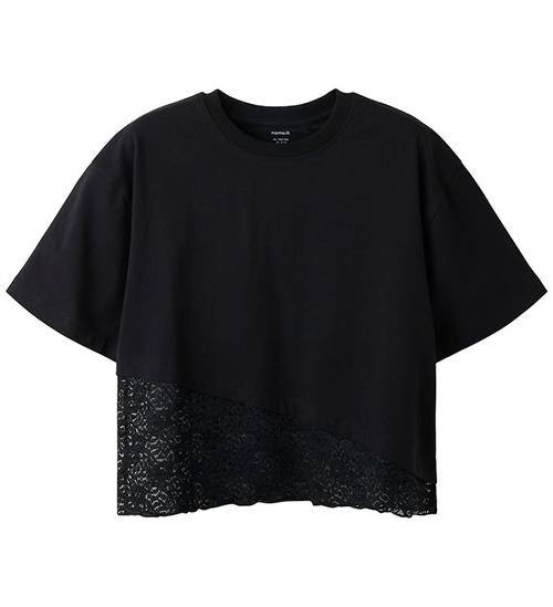 Name It T-shirt - NkfRoella - Black Beauty m. Blondekant