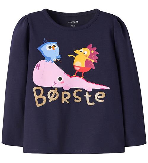Name It Bluse - NmfAbiri - Børste - Evening Blue