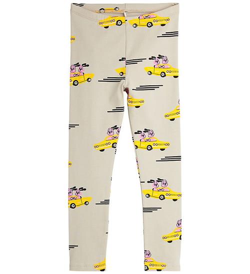 Mini Rodini Leggings - Racing Rabbits AOP - Grå
