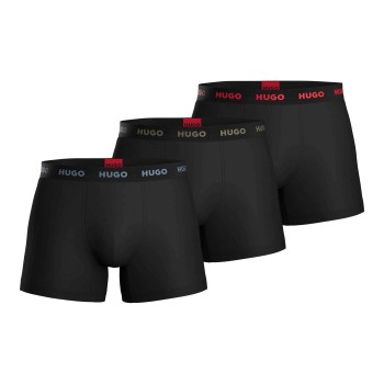 HUGO 3P Triplet Boxer Brief D1 Sort bomuld X-Large Herre