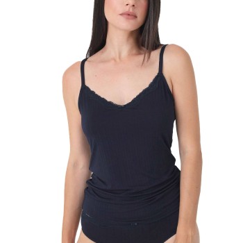 sassa Sassa Bamboo Jacquard Top Marineblå viskose 36 Dame