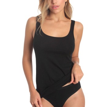 sassa Sassa Casual Comfort Tank Top Sort bomuld 42 Dame