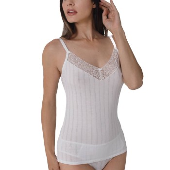 sassa Sassa Natural Striped Top Benhvid viskose 42 Dame
