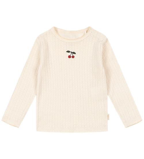Konges Sløjd Bluse - Minnie - White Smoke m. Hulmønster