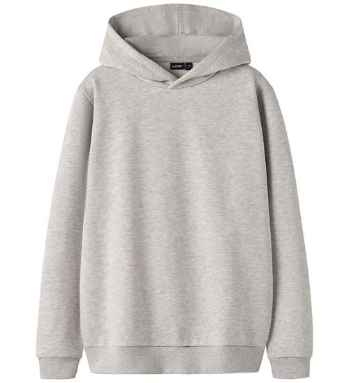 LMTD Hættetrøje - Sweat - Loose - NlmSnow - Light Grey Melange