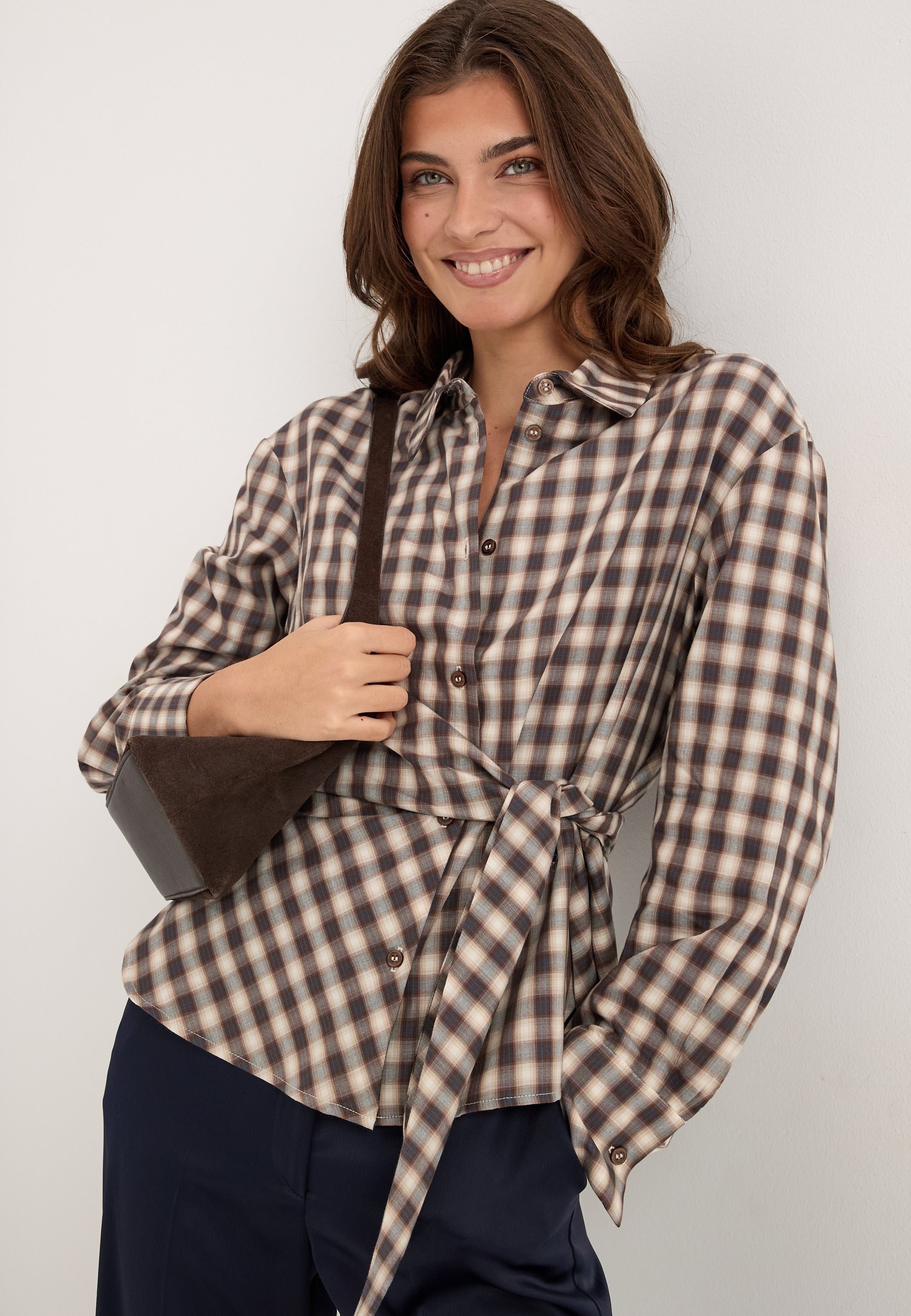 ONLY Onlnola Ls Check Wrap Shirt